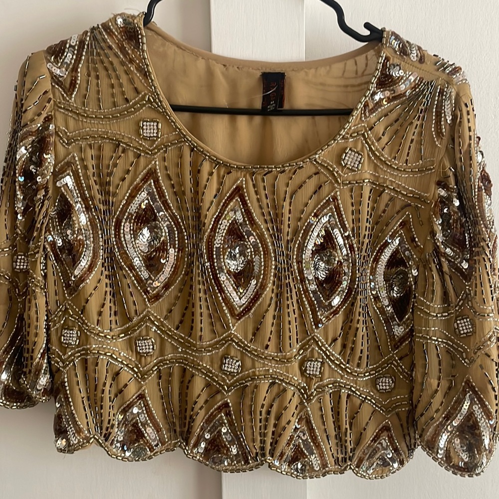 Beaded Raga crop blouse size M . New without tags